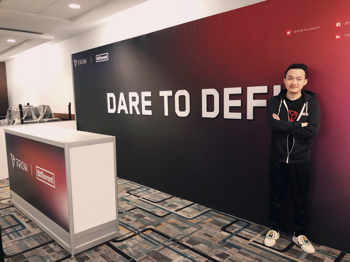 Tron founder Justin Sun, via Twitter