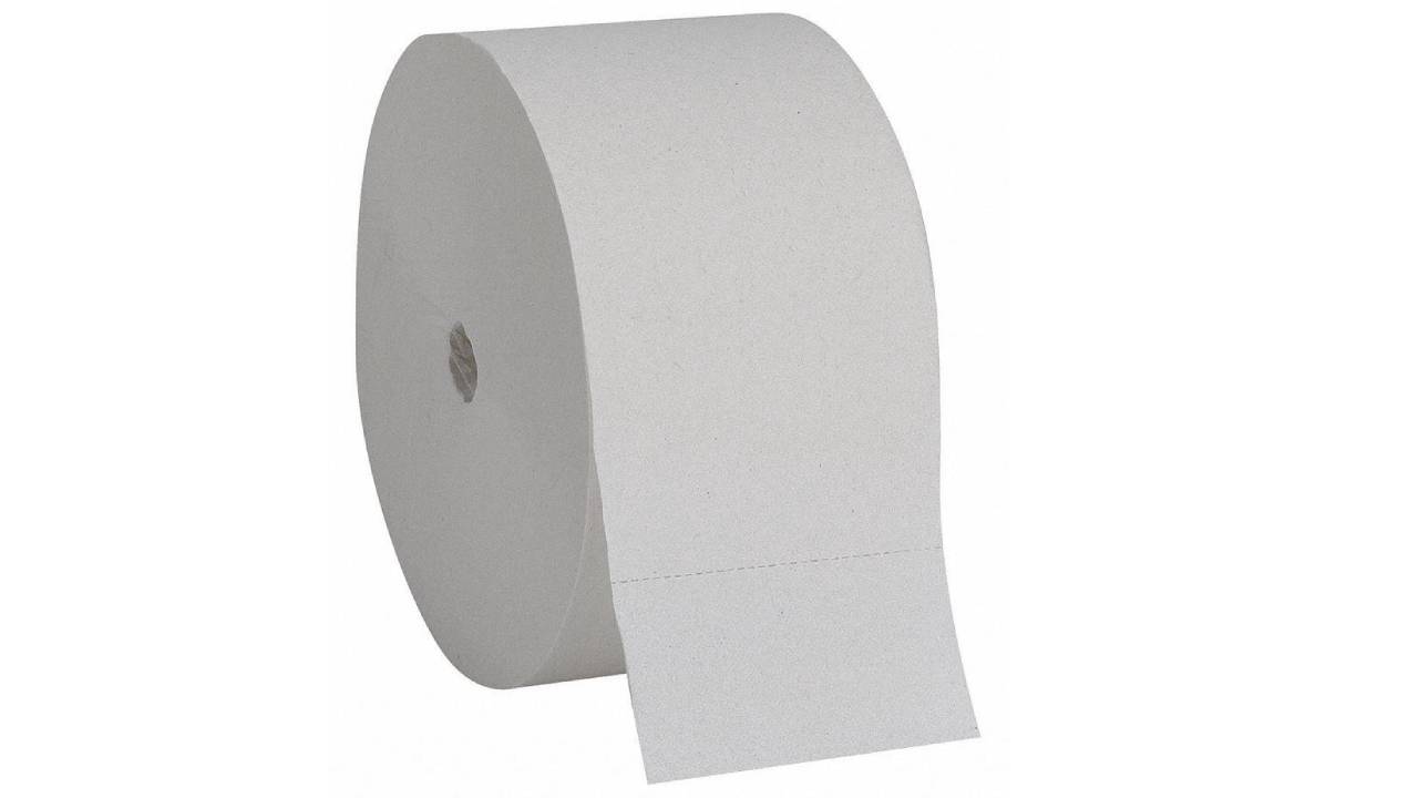 A roll of toilet paper