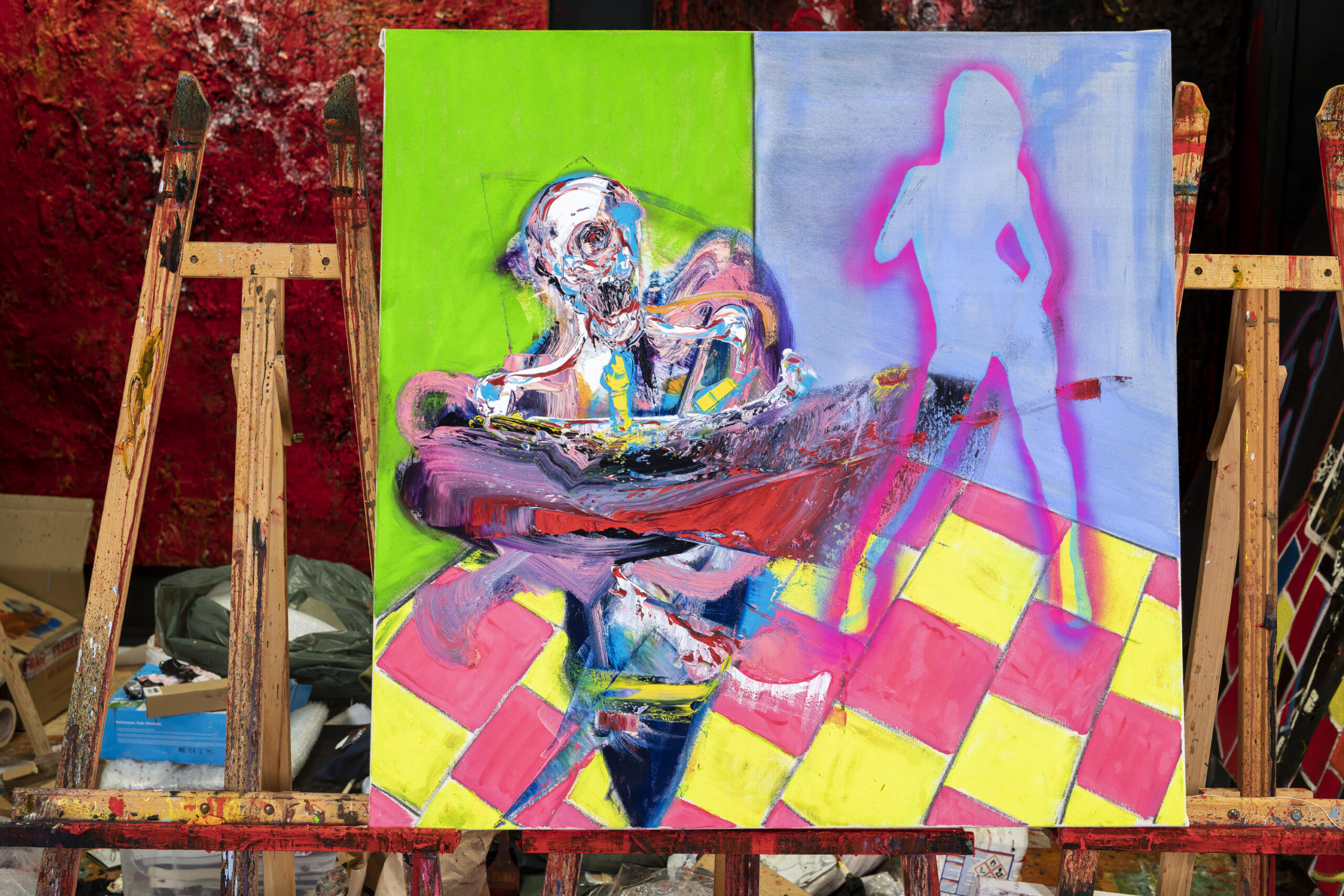 絵画 Explosion of the crypto universe Bitcoin Explosion & Crypto Art Deco | Digital Art Showcase