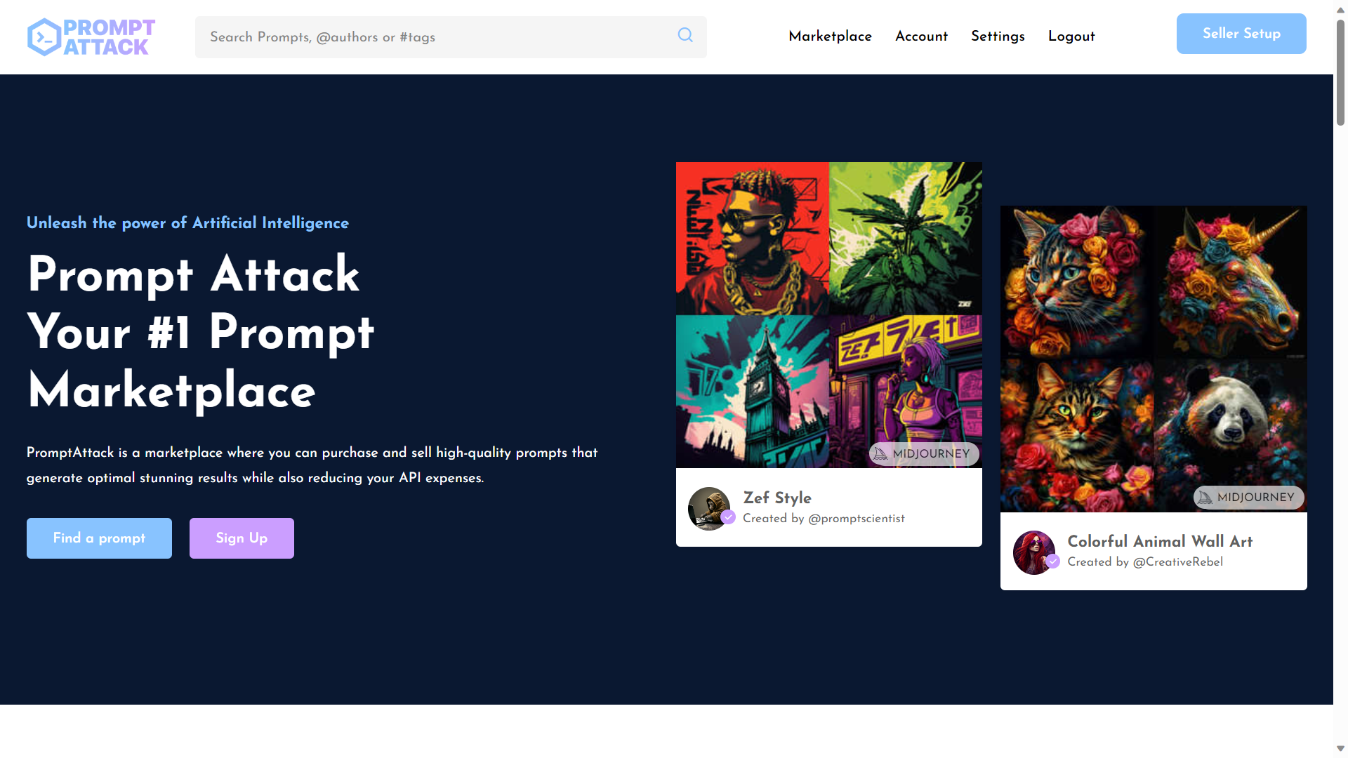 Prompt Attack: An AI prompt marketplace