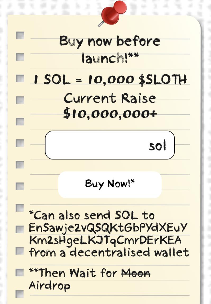 Slothana Meme Presale Raises Over $10 Million in 2 Weeks Amid Solana  Network Congestion - Decrypt