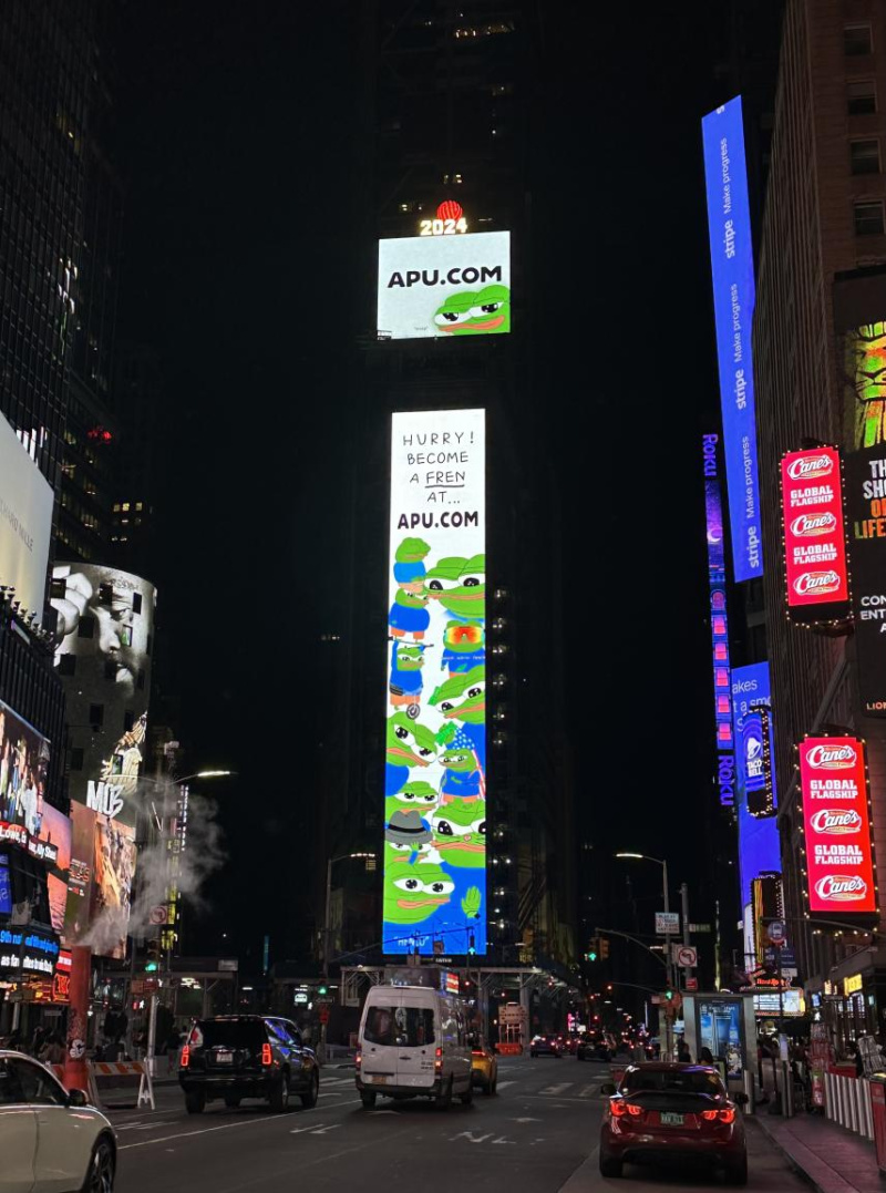 Apu Apustaja Memecoin Launches High-Visibility Billboard Campaign in New  York City - Decrypt